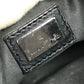 FENDI Zucca Logo Bag Flap Crossbody Pochette Shoulder Bag Leather/Canvas Unisex Black