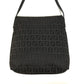 FENDI Zucca Logo Bag Flap Crossbody Pochette Shoulder Bag Leather/Canvas Unisex Black