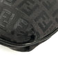 FENDI Zucca Logo Bag Flap Crossbody Pochette Shoulder Bag Leather/Canvas Unisex Black