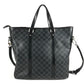 LOUIS VUITTON N51192 Damier Graphite Tadao Tote Bag, Vertical, Crossbody, 2-Way, Shoulder Bag, Damier Graphite Canvas, Unisex, Black