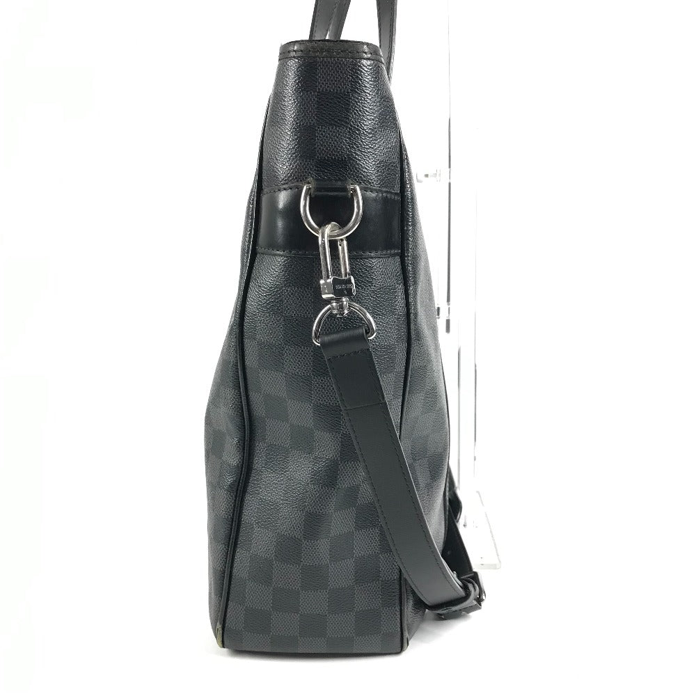 LOUIS VUITTON N51192 Damier Graphite Tadao Tote Bag, Vertical, Crossbody, 2-Way, Shoulder Bag, Damier Graphite Canvas, Unisex, Black