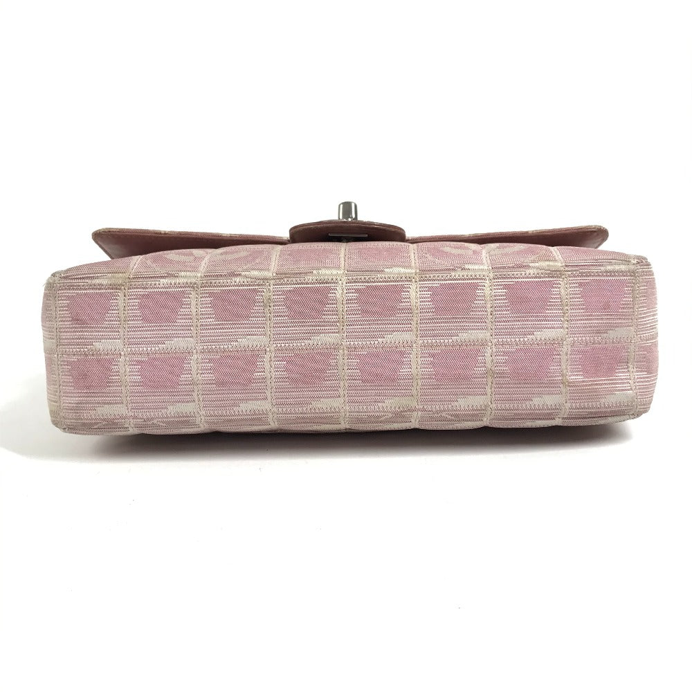 CHANEL A15285 New Travel Line CC Coco Mark Logo Shoulder Bag W Chain Chain Bag Flap Shoulder Bag Nylon Ladies Pink