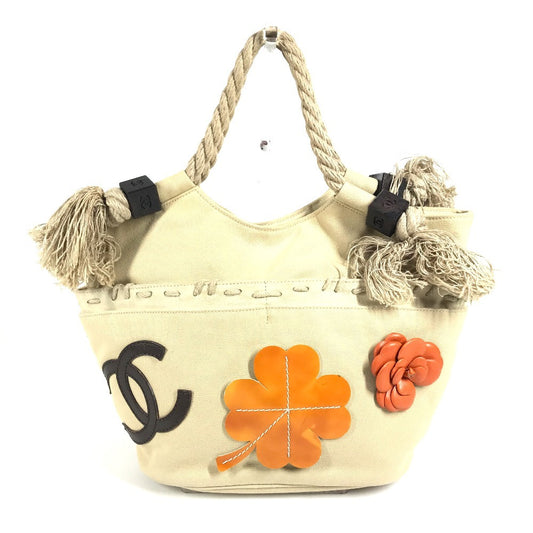 CHANEL フィッシュネット CC ココマーク ロゴ デカココ カバン ショルダーバッグ 肩掛け カバン ハンドバッグ キャンバス レディース ベージュ