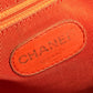 CHANEL ヴィンテージ CC ココマーク ロゴ カバン 肩掛け トートバッグ ショルダーバッグ キャビアスキン ユニセックス オレンジ