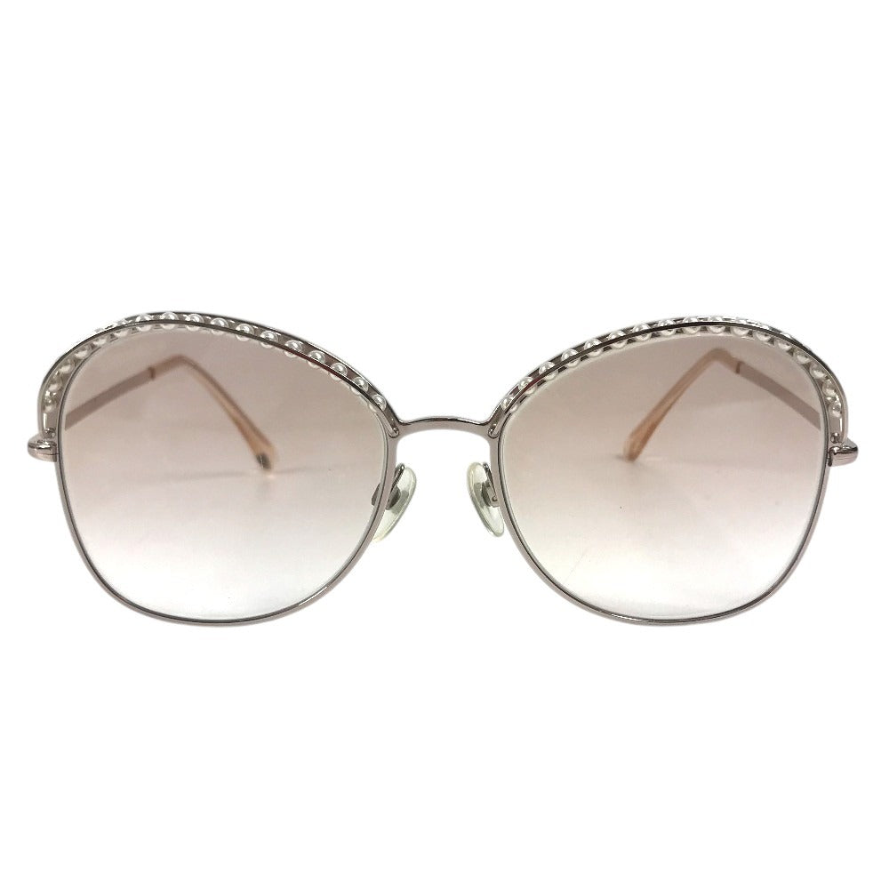 CHANEL 4246-H CC CC Mark Logo Faux Pearl Glasses, Eyewear sunglasses Plastic BeigeBased/Pink Based Used