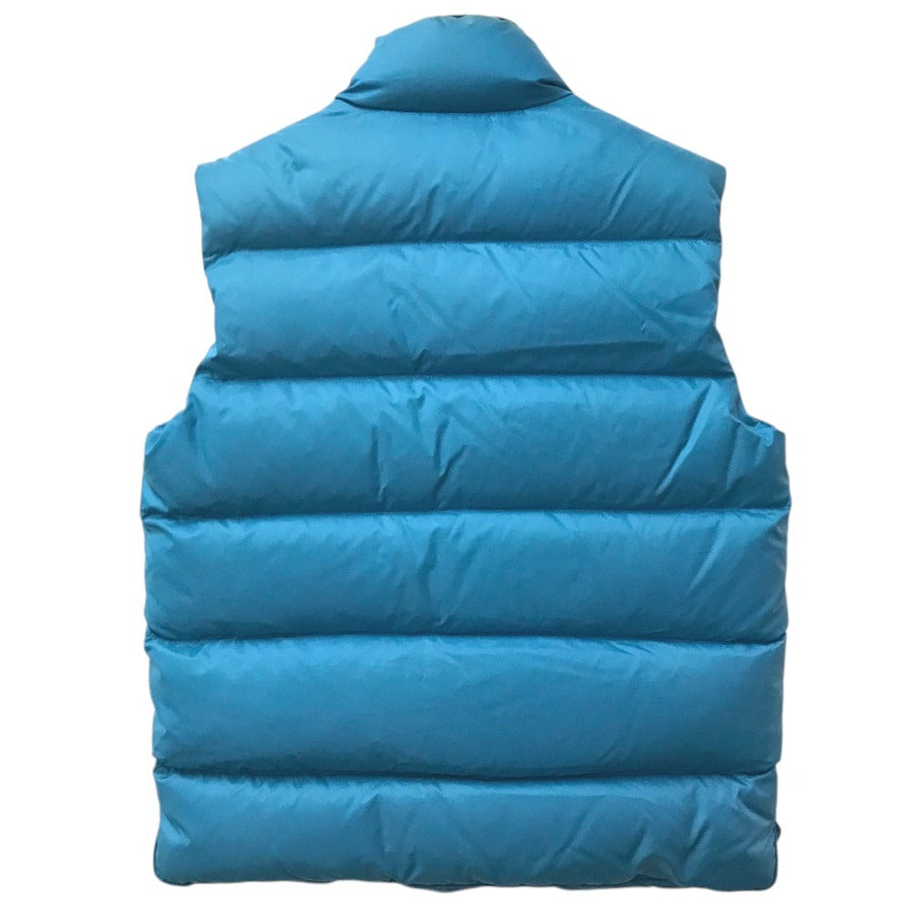 MONCLER Logo patch vest Apparel Outerwear Sleeveless Vest Down vest Nylon blue Used