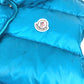 MONCLER Logo patch vest Apparel Outerwear Sleeveless Vest Down vest Nylon blue Used