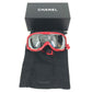 CHANEL Sports goggles glasses glasses eyewear sunglasses Plastic Red Used