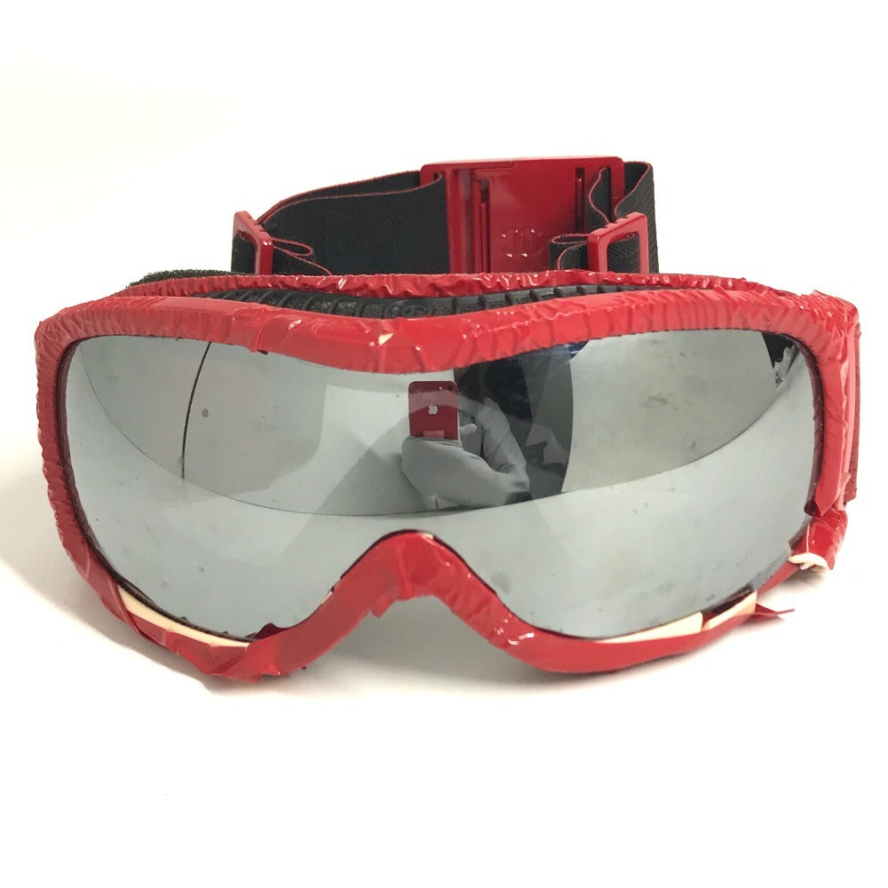 CHANEL Sports goggles glasses glasses eyewear sunglasses Plastic Red Used