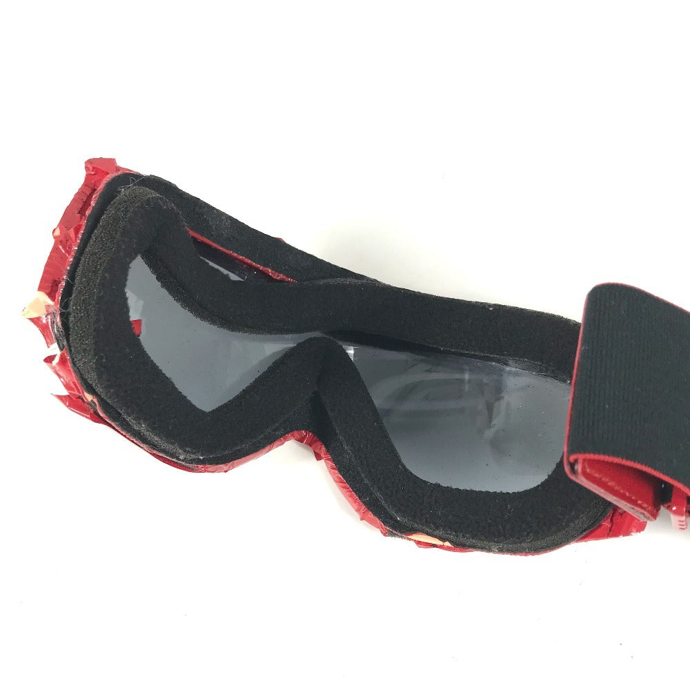 CHANEL Sports goggles glasses glasses eyewear sunglasses Plastic Red Used