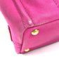 PRADA Canapa logo Bag Tote Bag Hand Bag cotton pink Used