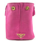 PRADA Canapa logo Bag Tote Bag Hand Bag cotton pink Used