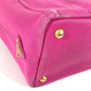 PRADA Canapa logo Bag Tote Bag Hand Bag cotton pink Used
