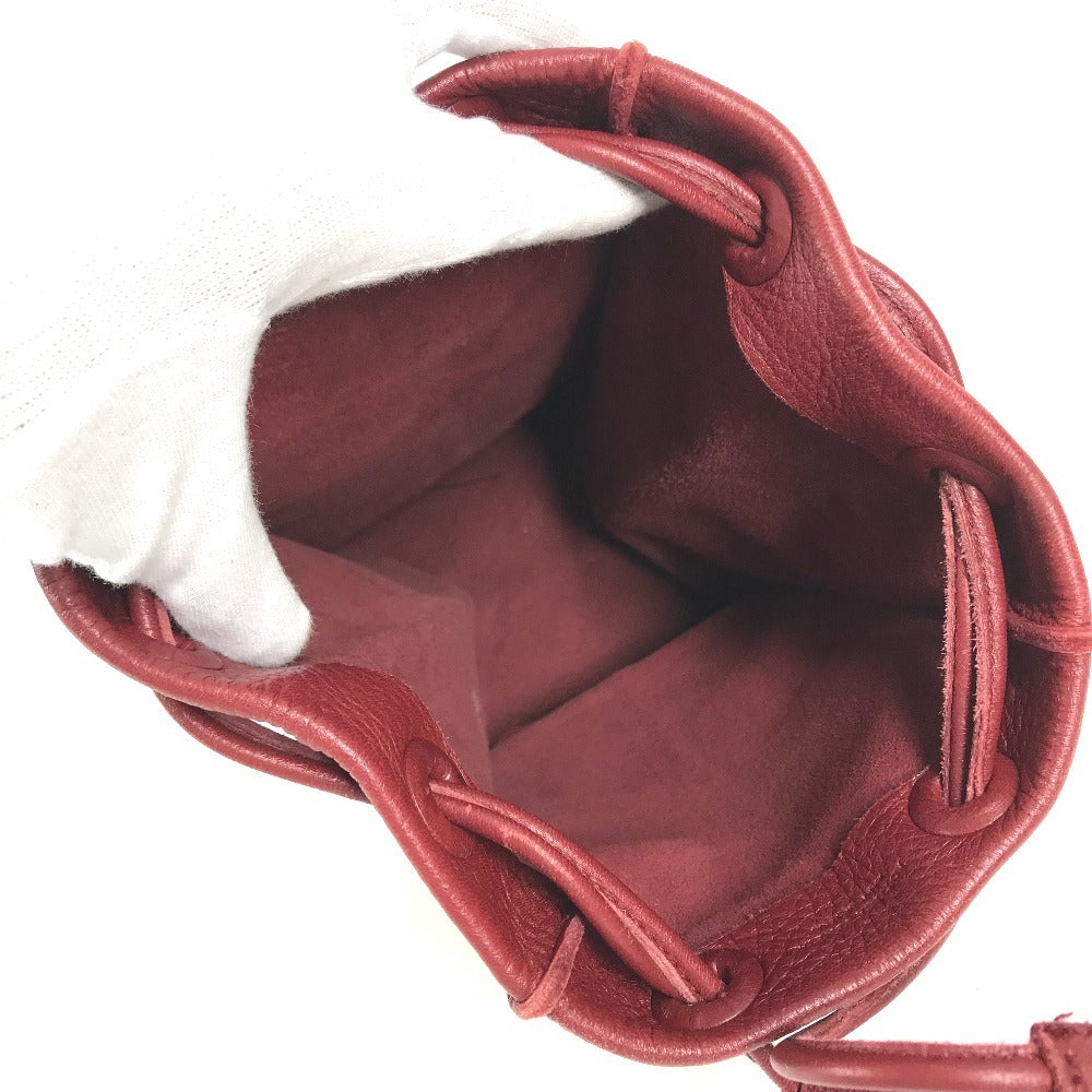 BOTTEGA VENETA Bottle bag for wine bottles Hand Bag Leather Red Used