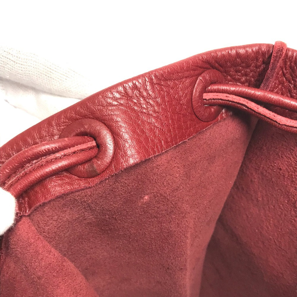 BOTTEGA VENETA Bottle bag for wine bottles Hand Bag Leather Red Used
