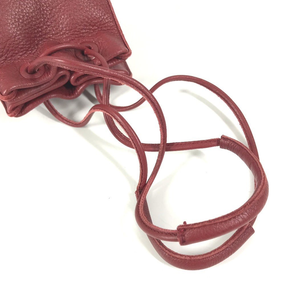 BOTTEGA VENETA Bottle bag for wine bottles Hand Bag Leather Red Used