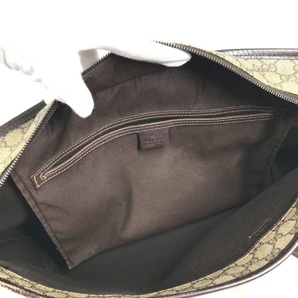 GUCCI 211137 GG Supreme GG Logo Bag Tote Bag shawl Shoulder Bag GG Supreme Canvas Beige/Dark brown Used