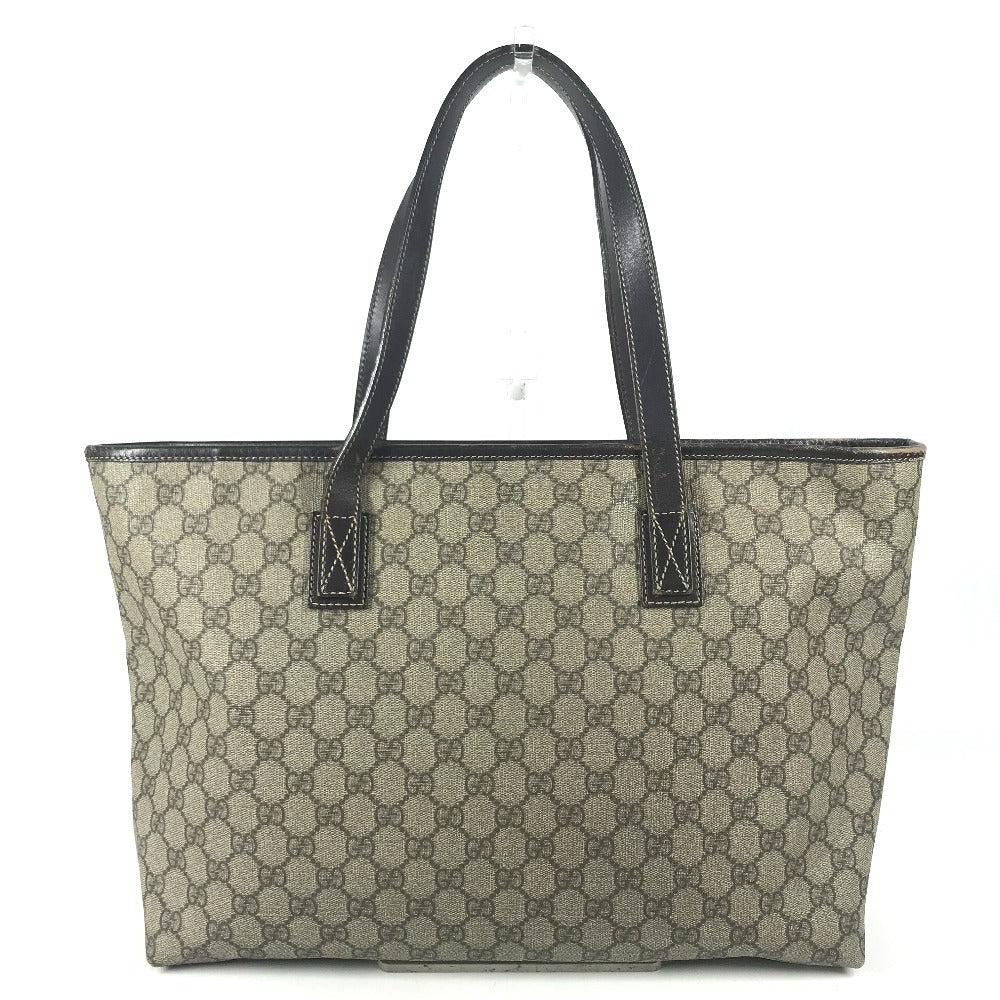GUCCI 211137 GG Supreme GG Logo Bag Tote Bag shawl Shoulder Bag GG Supreme Canvas Beige/Dark brown Used
