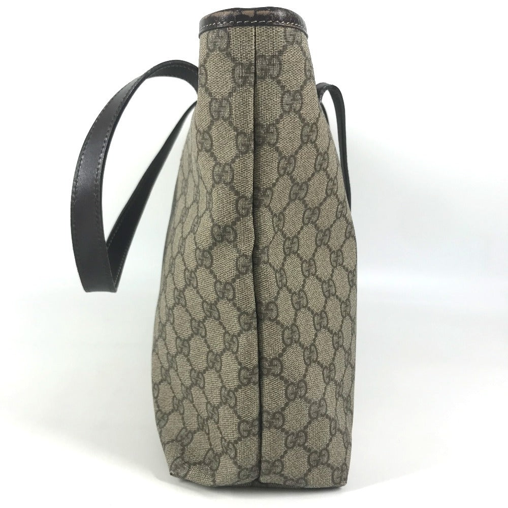 GUCCI 211137 GG Supreme GG Logo Bag Tote Bag shawl Shoulder Bag GG Supreme Canvas Beige/Dark brown Used