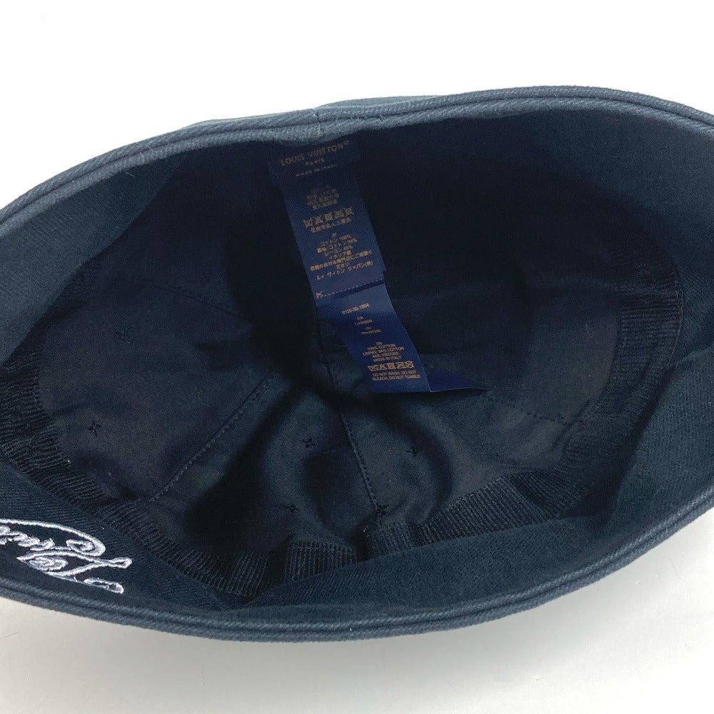 LOUIS VUITTON M7499L Sailor hat logo hat hat bucket hat hat cotton Black/White Used