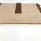 HERMES vintage H logo Bag, Cluch Bag, Pouch, Flap Clutch bag Leather/Canvas Beige/Brown Used
