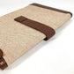 HERMES vintage H logo Bag, Cluch Bag, Pouch, Flap Clutch bag Leather/Canvas Beige/Brown Used