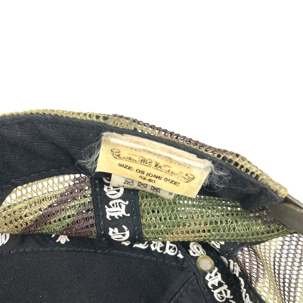 CHROME HEARTS Camouflage logo FUCK hat cap baseball mesh cap cotton / polyester khaki Used