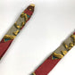HERMES vintage Logo Apparel, Fashion Accessories suspenders silk / Leather Red/Brown Used