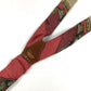 HERMES vintage Logo Apparel, Fashion Accessories suspenders silk / Leather Red/Brown Used