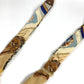 HERMES vintage Logo Apparel, Fashion Accessories suspenders silk / Leather Brown/WhiteBased Used