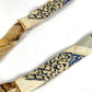 HERMES vintage Logo Apparel, Fashion Accessories suspenders silk / Leather Brown/WhiteBased Used