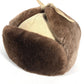 HERMES Pilot hat, fur Hat, cap, knit hat hat Leather Brown/BeigeBased Used