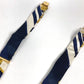 HERMES vintage Logo Apparel, Fashion Accessories suspenders silk / Leather Navy/White Used