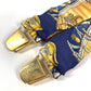 HERMES vintage Logo Apparel, Fashion Accessories suspenders silk / Leather Navy Used
