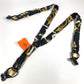 HERMES vintage Logo Apparel, Fashion Accessories suspenders silk / Leather Black/White Used