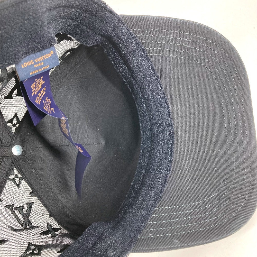 LOUIS VUITTON M7462L Signature Cap Logo hat, baseball cap cap cotton Black/White Used