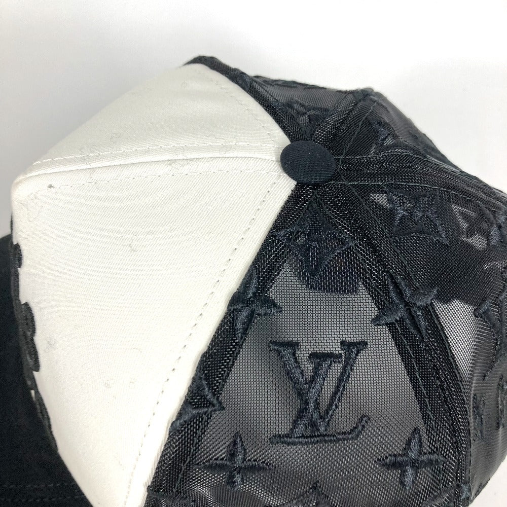 LOUIS VUITTON M7462L Signature Cap Logo hat, baseball cap cap cotton Black/White Used