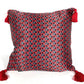 MCM Logo fringe Interior Square Pillow Cushion cushion Silk satin Red/Black Used