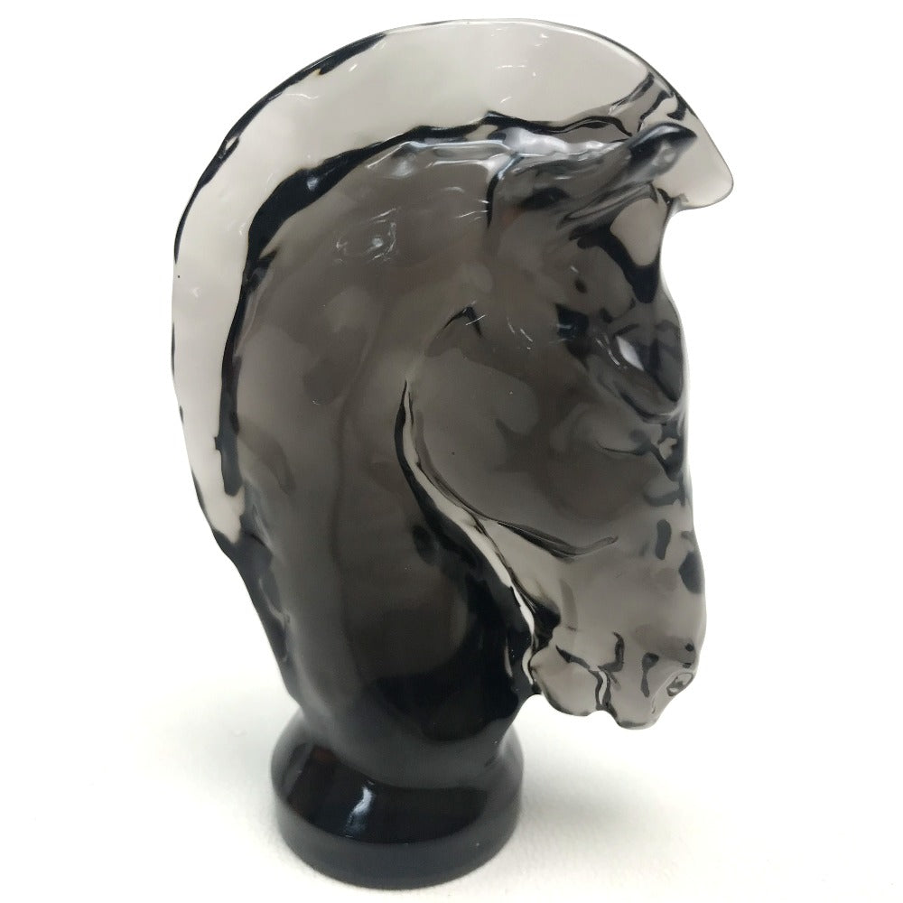 Saint Louis Hermès Group Cheval Horse Pawn Chess Piece Figurine, Crystal Glass, Unisex, Black
