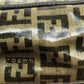 Vintage FENDI Zucca FF logo bag, crossbody shoulder bag, vinyl/leather, beige/brown