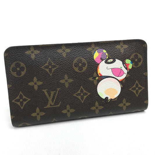 LOUIS VUITTON M61729 モノグラム パンダ ポルトモネジップ 村上隆 長財布 モノグラムキャンバス レディース ブラウン ブラウン