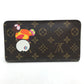 LOUIS VUITTON M61729 Monogram Panda Porte Monne Zip Long Wallet by Takashi Murakami, Monogram Canvas, Women's, Brown