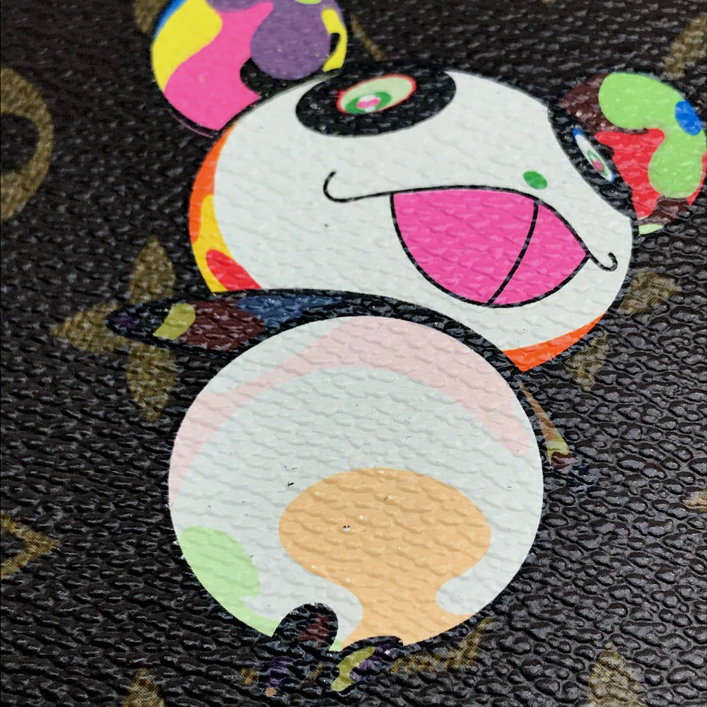 LOUIS VUITTON M61729 Monogram Panda Porte Monne Zip Long Wallet by Takashi Murakami, Monogram Canvas, Women's, Brown