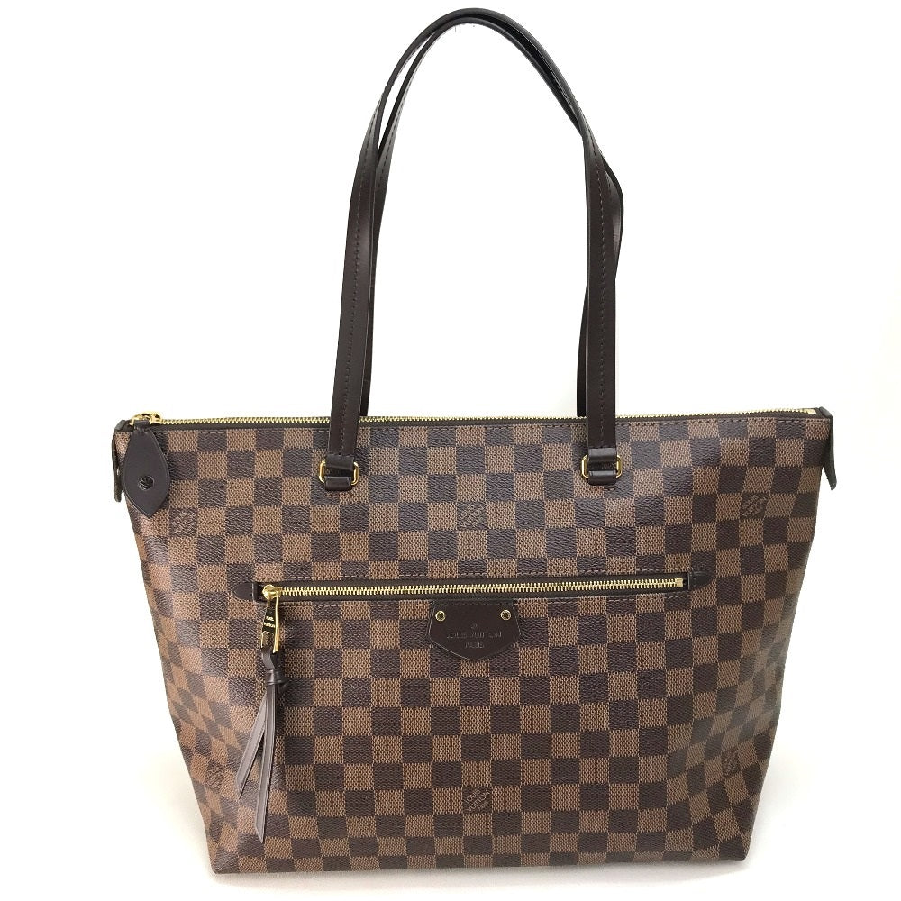 LOUIS VUITTON N41013 Damier Iena MM Tote Bag Shoulder Bag Damier Canvas Ebene Brown Women's