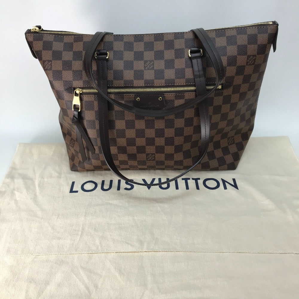 LOUIS VUITTON N41013 Damier Iena MM Tote Bag Shoulder Bag Damier Canvas Ebene Brown Women's