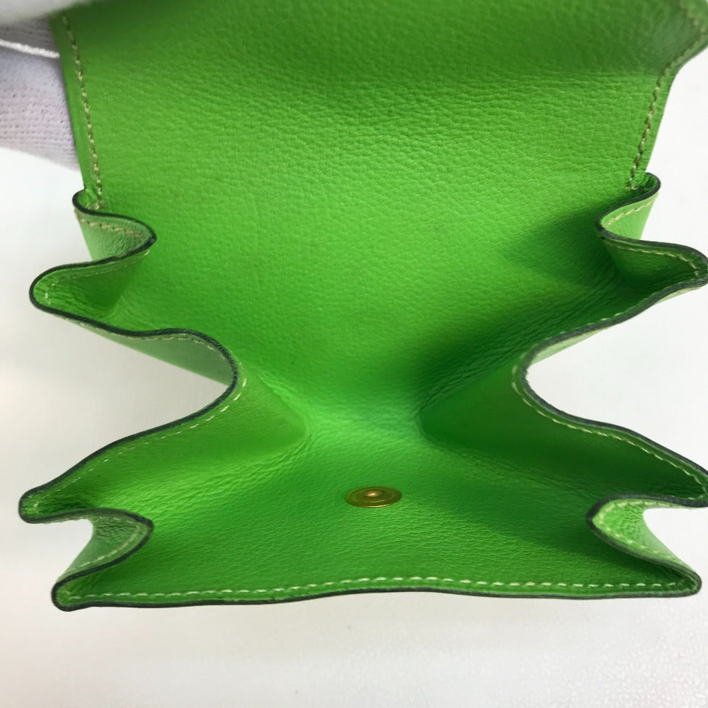 HERMES Le Vinquatre Coin Purse Wallet Coin Case in Swift Leather, Unisex, Apple Green and Light Green