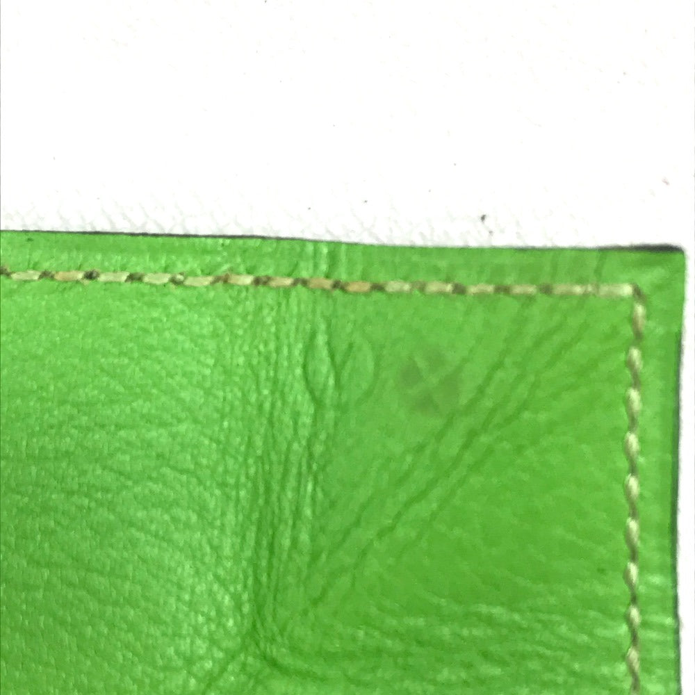 HERMES Le Vinquatre Coin Purse Wallet Coin Case in Swift Leather, Unisex, Apple Green and Light Green