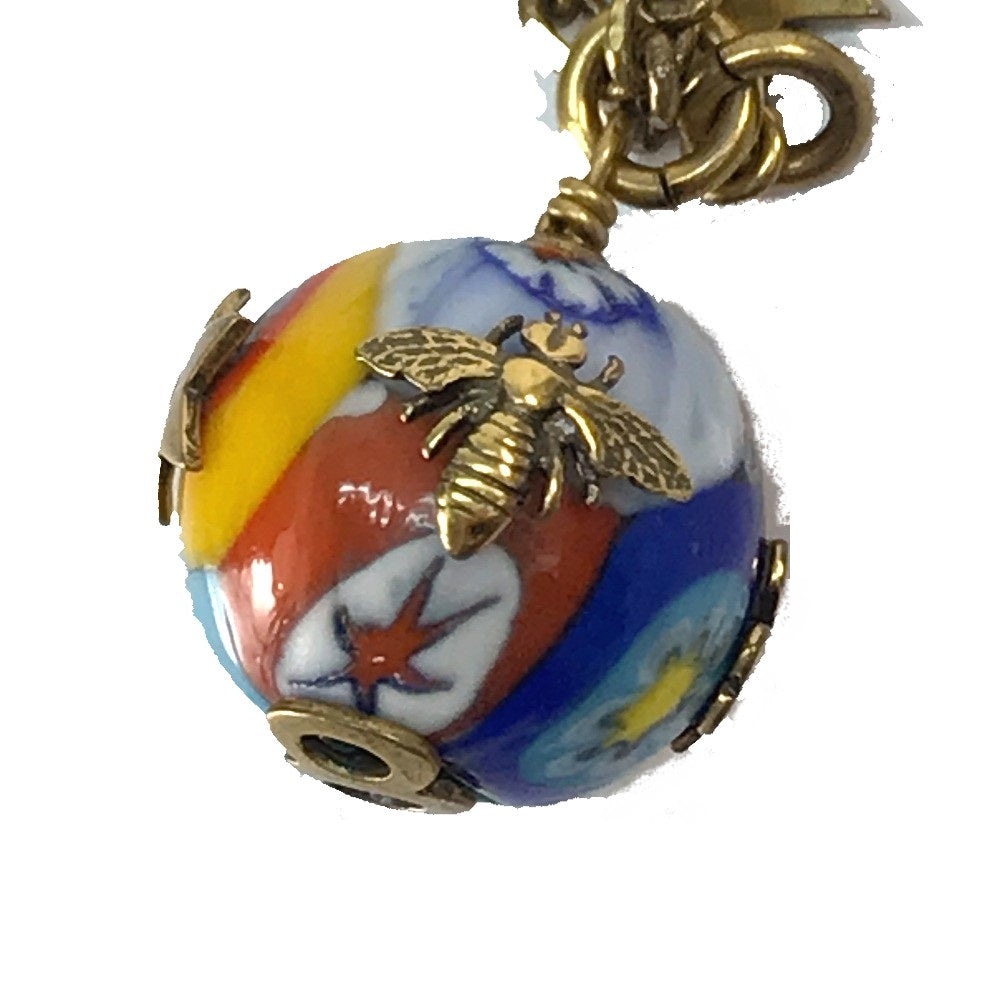 Christian Dior J'ADIOR BEE Ball Necklace, Cloisonné, Women's, Multicolor