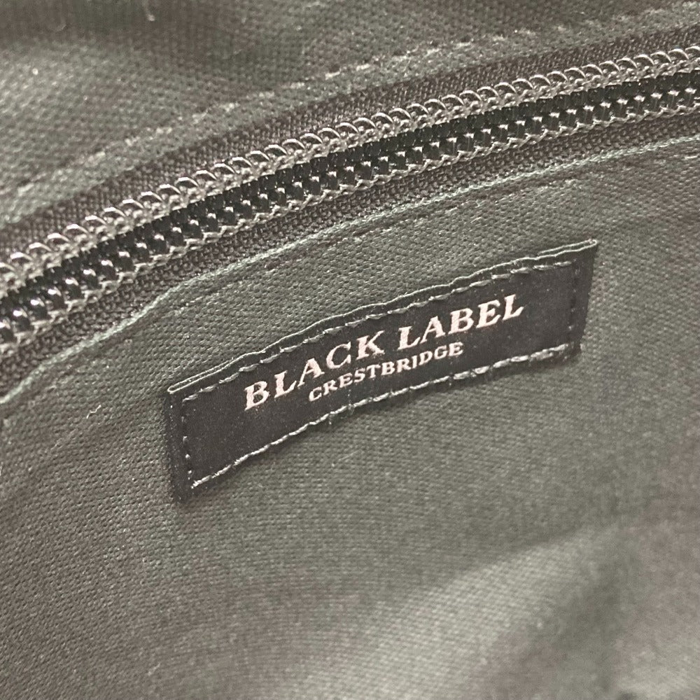 BLACK LABEL CRESTBRIDGE ロゴプレート カバン ウエストポーチ ボディバッグ レザー/PVC メンズ ボルドー系×ブラック