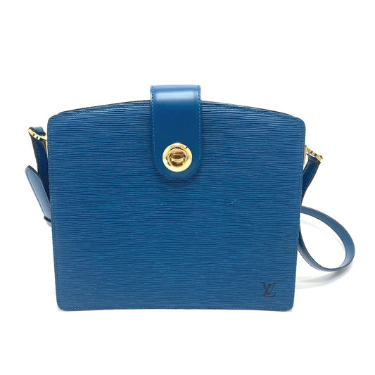 LOUIS VUITTON M52345 エピ カプチン カバン ワンショルダー ポシェット ショルダーバッグ エピレザー レディース ブルー